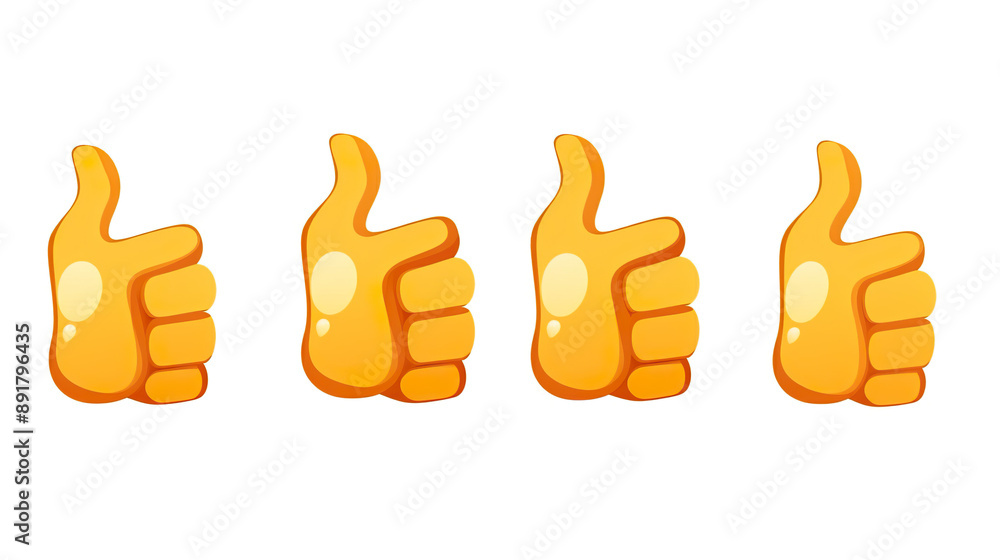 Isolated thumbs-up hand gesture on a white background Isolated thumbs-up hand gesture on a white background