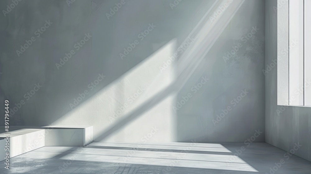 Minimalist Room with Sunbeams Minimalist Room with Sunbeams