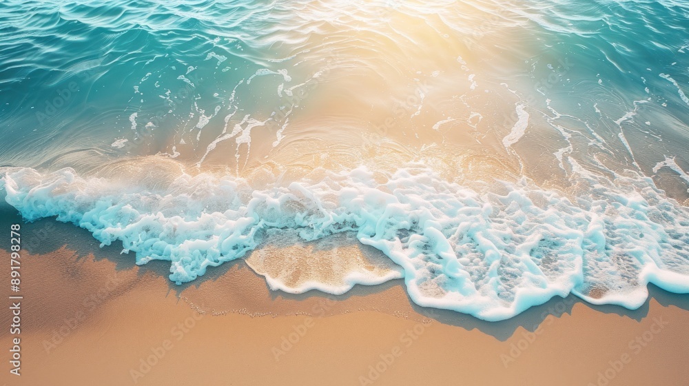 Ocean Waves Crashing on Sandy Beach Ocean Waves Crashing on Sandy Beach