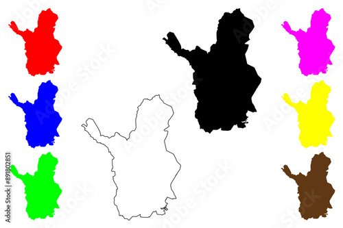 Lapland Region (Republic of Finland) map vector illustration, scribble sketch Lapland map