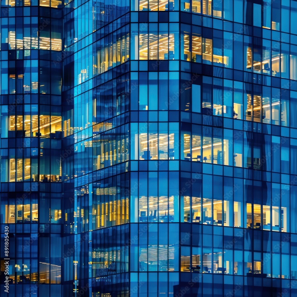 Modern Office Building at Night Modern Office Building at Night