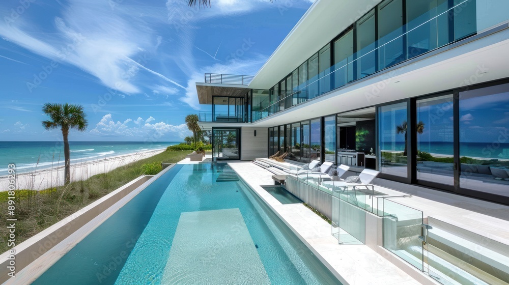 Modern Beachfront Mansion with Infinity Pool Modern Beachfront Mansion with Infinity Pool