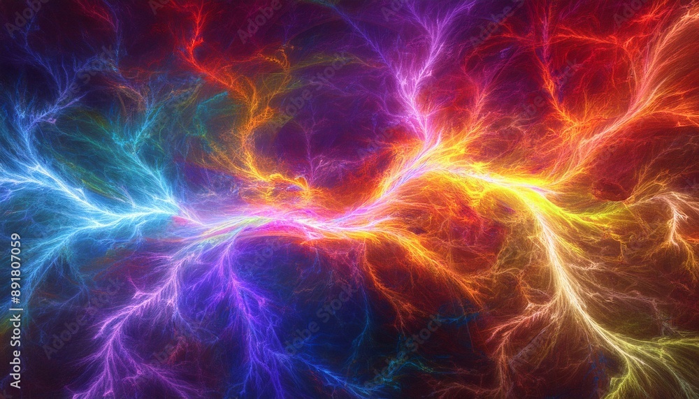 Colorful lightning background, red yellow blue purple lightning effects, colorful thunderstorm, Rainbow lightning effect. electric texture, banner Colorful lightning background, red yellow blue purple lightning effects, colorful thunderstorm, Rainbow lightning effect. electric texture, banner