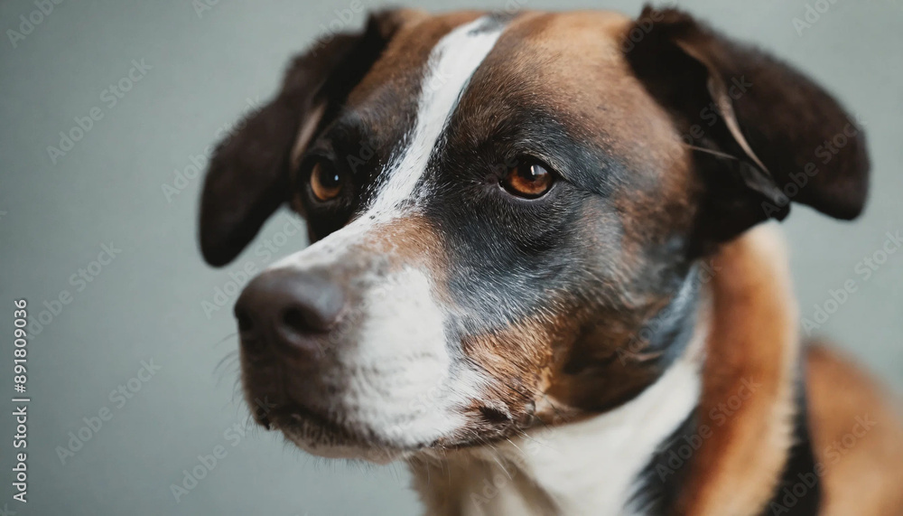 Portrait of a beautiful dog, 16:9, 300 dpi with space for text Portrait of a beautiful dog, 16:9, 300 dpi with space for text