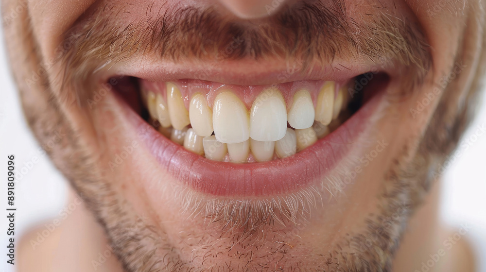 A man's healthy teeth showcased to highlight dental wellness and oral hygiene A man's healthy teeth showcased to highlight dental wellness and oral hygiene
