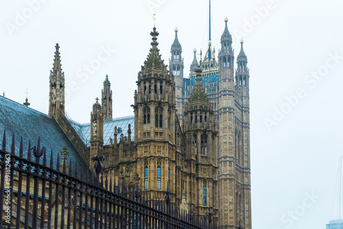 London, UK - Palace of Westminster and Big Ben photo