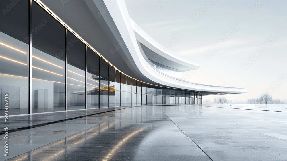 Modern Architecture with Glass Facade Modern Architecture with Glass Facade