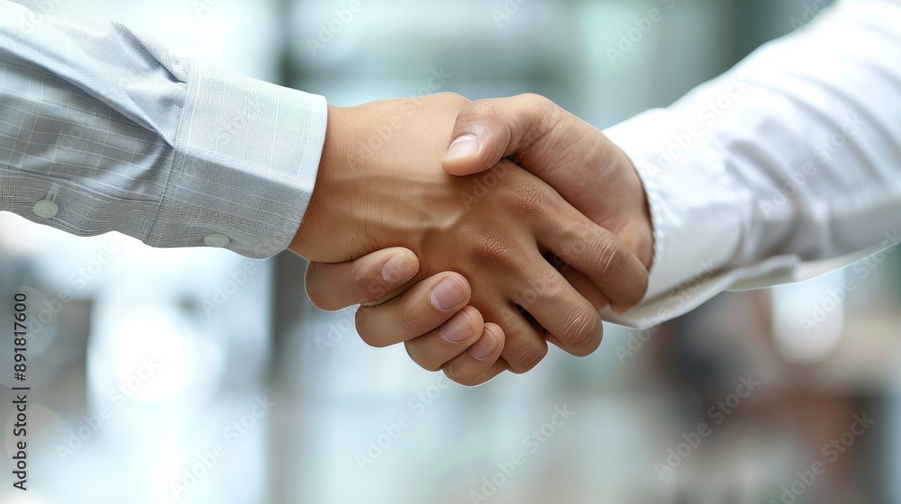Professional Business Handshake - Close-up of a firm handshake between two professionals, symbolizing successful business partnership and collaboration. Professional Business Handshake - Close-up of a firm handshake between two professionals, symbolizing successful business partnership and collaboration.