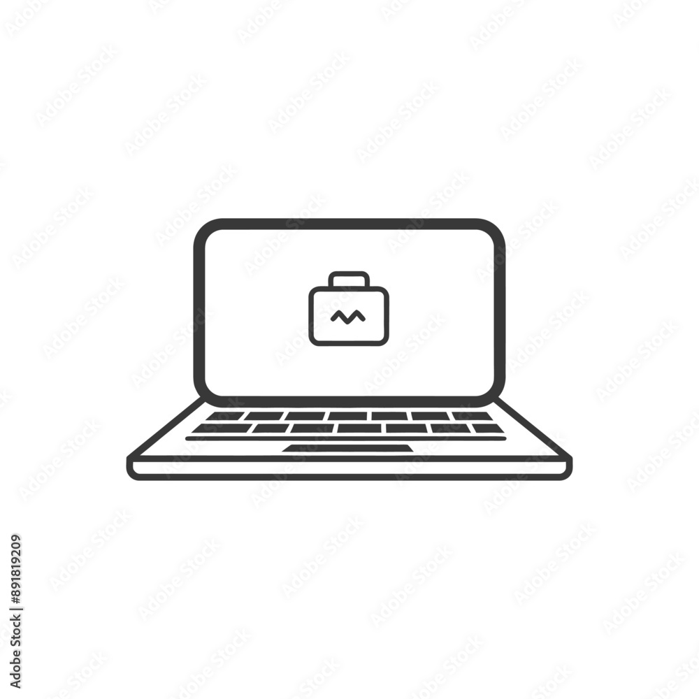 laptop minimalist line art icon logo symbol laptop minimalist line art icon logo symbol