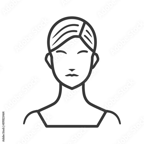Wallpaper Mural lady minimalist line art icon logo symbol Torontodigital.ca