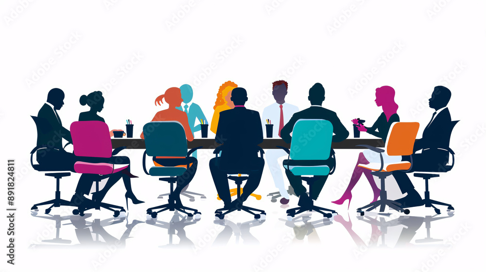 Diverse business people in a meeting. Diverse business people in a meeting.
