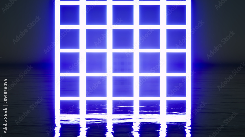 grid emerging sea night water reflection rack grid emerging sea night water reflection rack