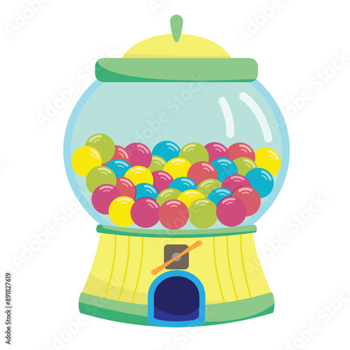 gumball machine isolated vector