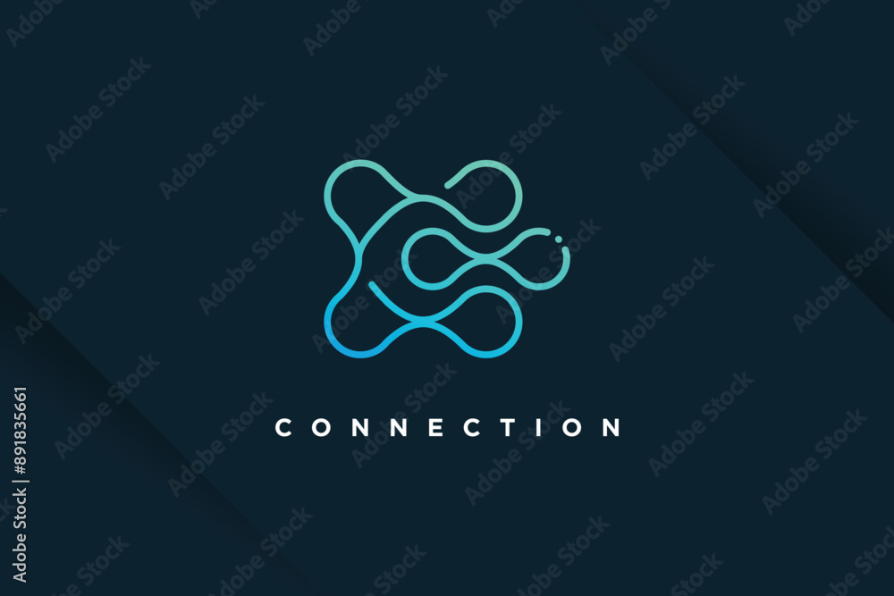 Obraz premium Molecul tech design element vector idea with modern concept