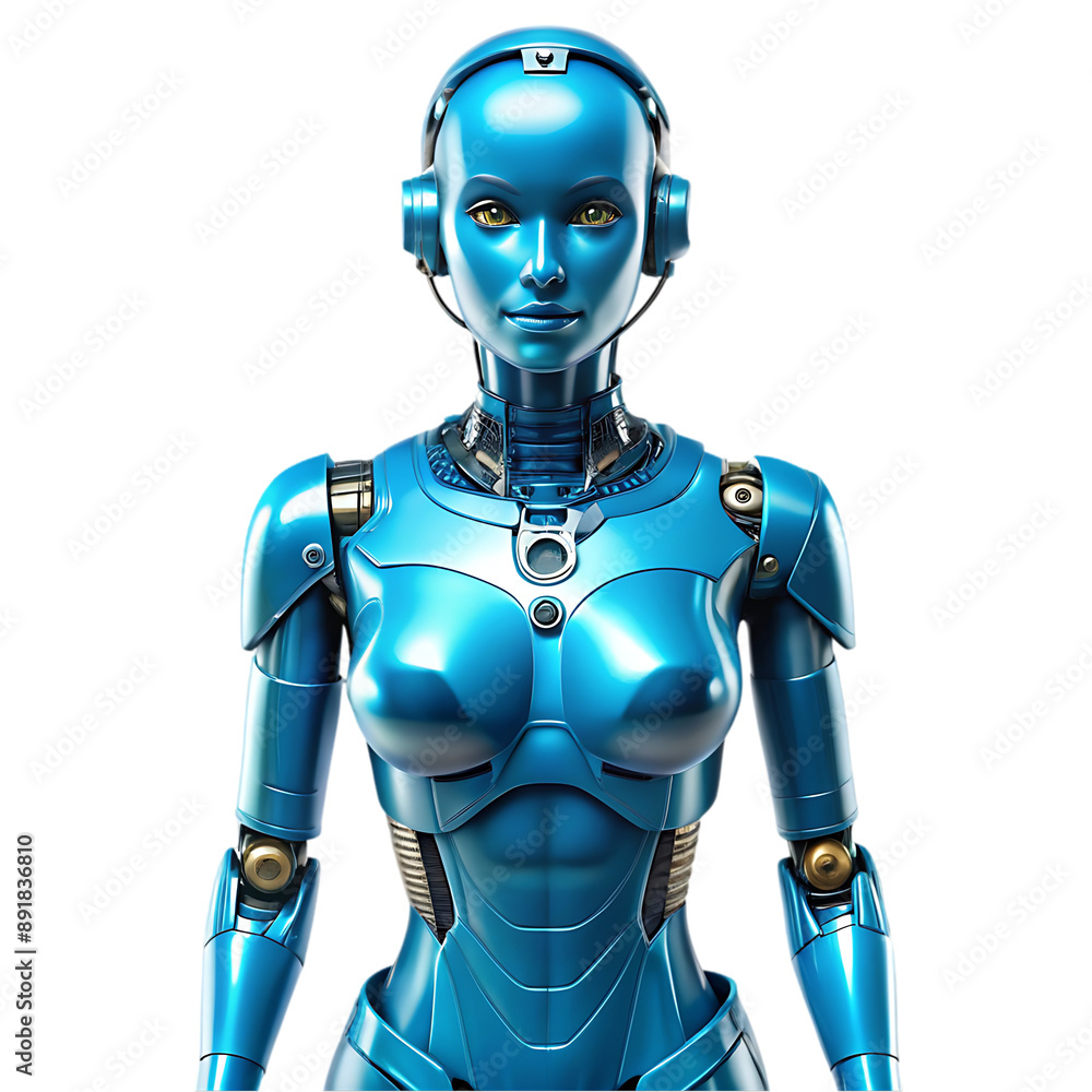 blue robot head blue robot head