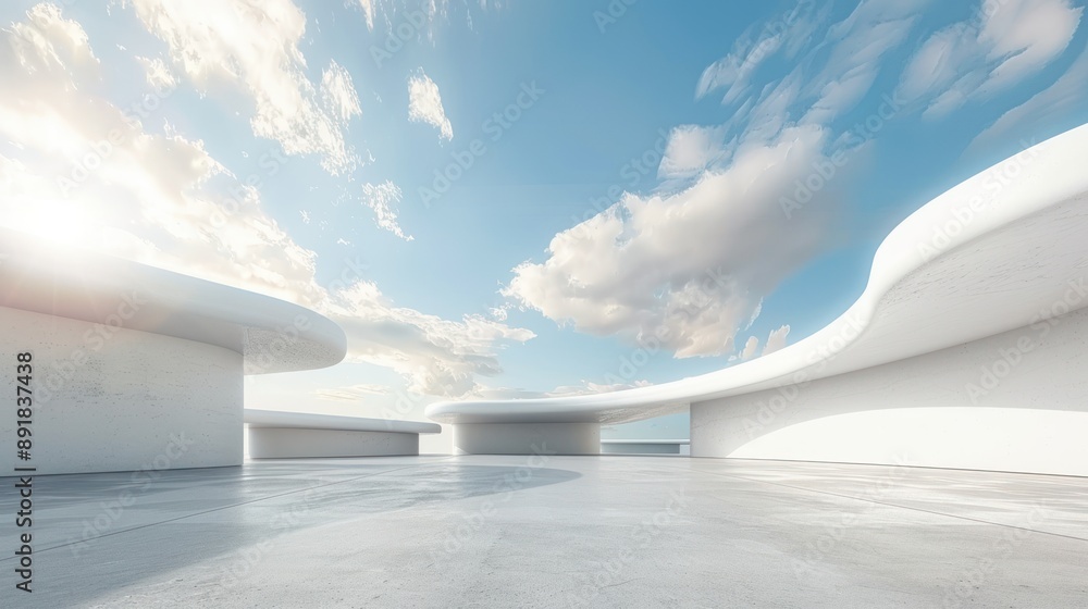 Modern Architectural Design with Sky View Modern Architectural Design with Sky View