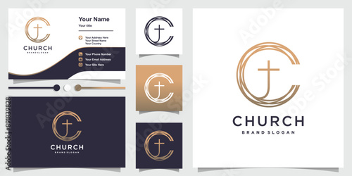 Church design element idea with creative unique concept high resolution vector