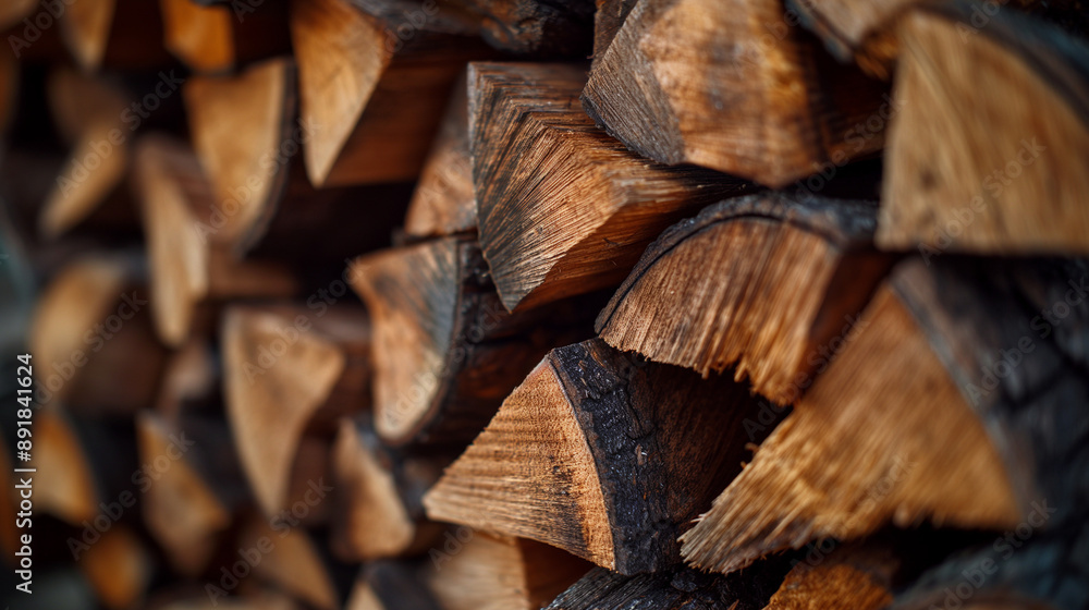 A close-up view of chopped wood, neatly stacked in a pile. The wood pieces are of varying sizes, with many of them having a triangular shape, indicative of their natural form before being cut
A close-up view of chopped wood, neatly stacked in a pile. The wood pieces are of varying sizes, with many of them having a triangular shape, indicative of their natural form before being cut