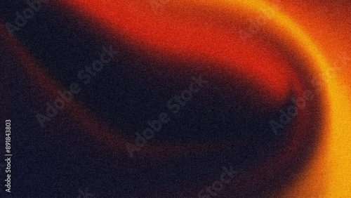 Orange blue fluid background with grainy texture