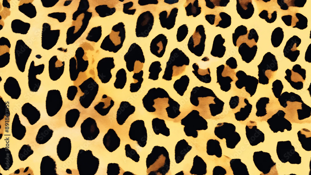 Seamless leopard skin pattern, animal print, 16:9, 300 dpi with space for text Seamless leopard skin pattern, animal print, 16:9, 300 dpi with space for text