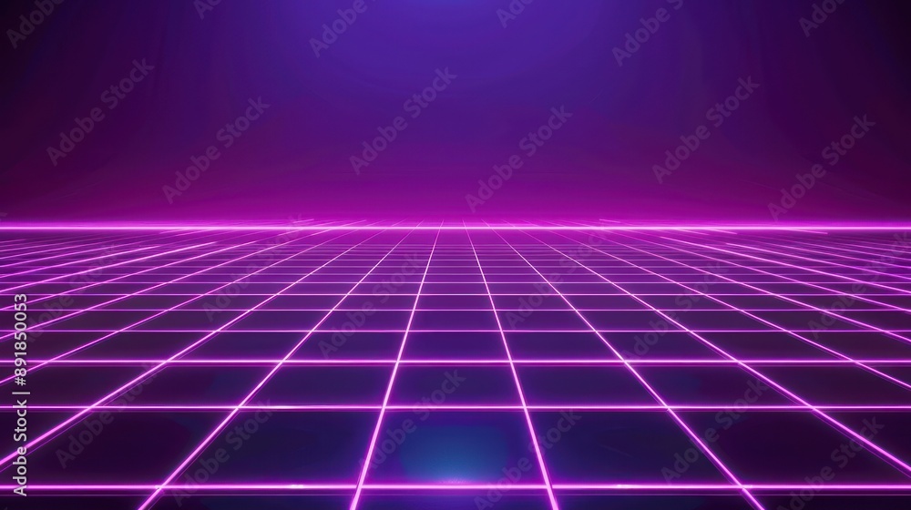 Neon Grid - Retro Futuristic Background Neon Grid - Retro Futuristic Background