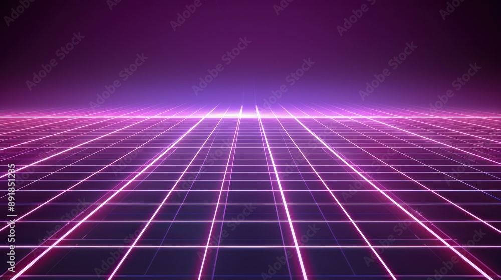 Neon Grid, Abstract Purple Background Neon Grid, Abstract Purple Background