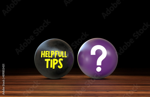 Plakat Helpful Tips, Tips Visual Concept. Social Media Background. 