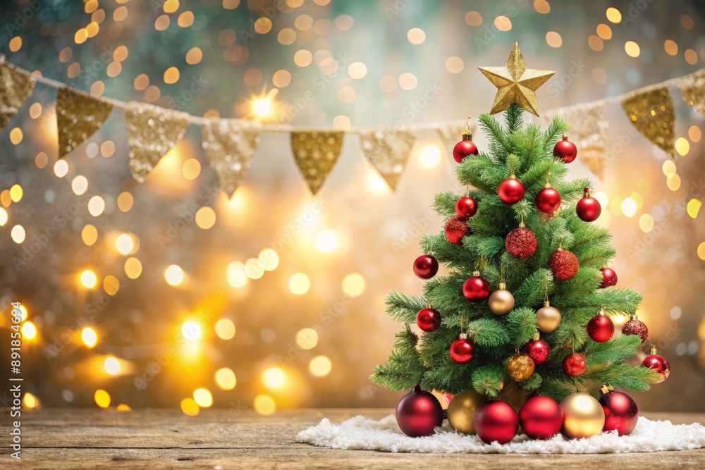 Christmas holiday tree bokeh banner Christmas holiday tree bokeh banner