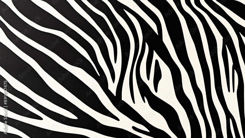 Seamless zebra skin pattern, animal print, 16:9, 300 dpi with space for text Seamless zebra skin pattern, animal print, 16:9, 300 dpi with space for text