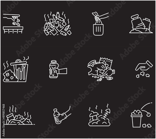 pollution icons collection