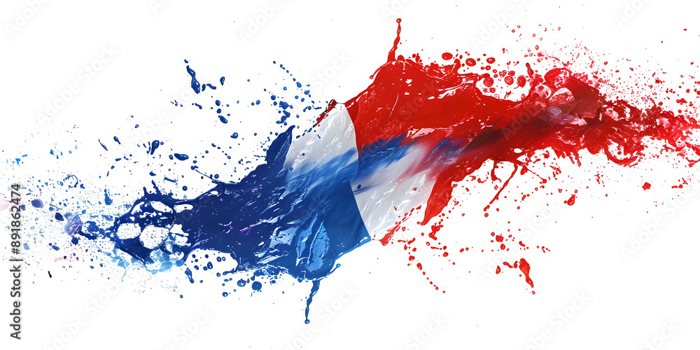 A sweep of colors of the French flag A sweep of colors of the French flag