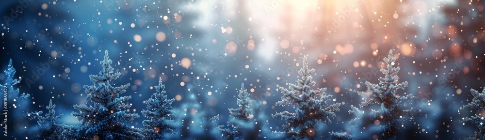 Fototapeta premium Snowy Forest Scene
