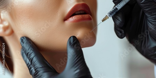 Woman Receiving Neck Injection