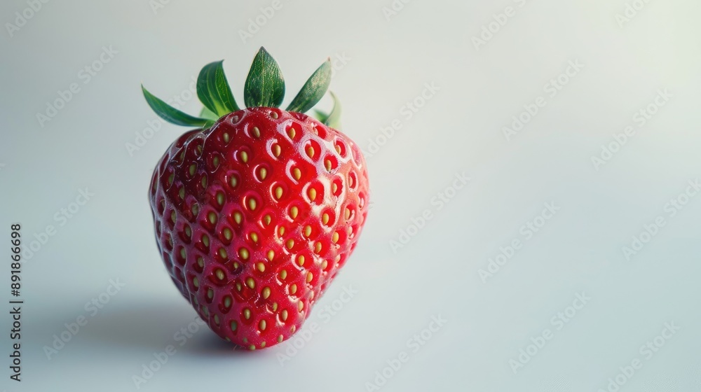 Unusual strawberry on white backdrop Unusual strawberry on white backdrop