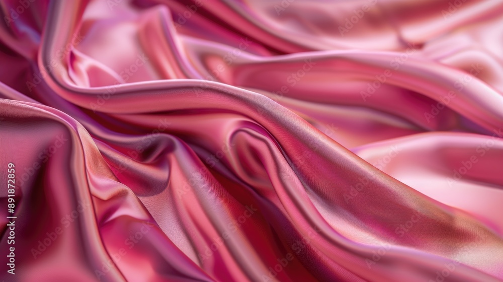 Pink Silk Fabric Close Up Pink Silk Fabric Close Up