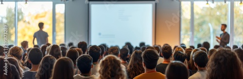 Audience Listening to Presentation at Conference
