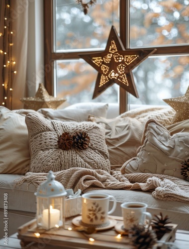 Cozy Winter Day in a Living Room
