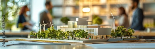 Sustainable City Model With Wind Turbines
