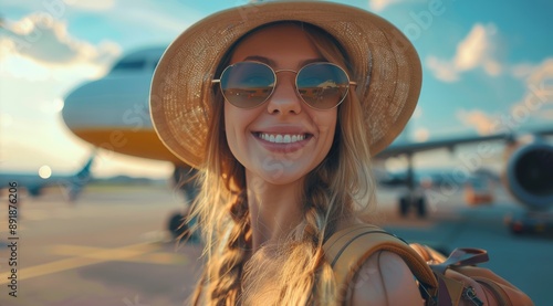 Woman Smiling At Airport