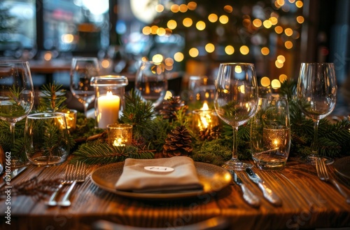 Candlelit Dinner Table Decor