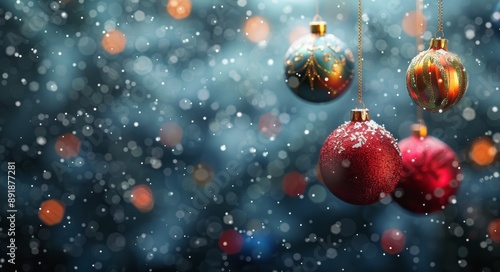 Christmas Ornaments With Snow