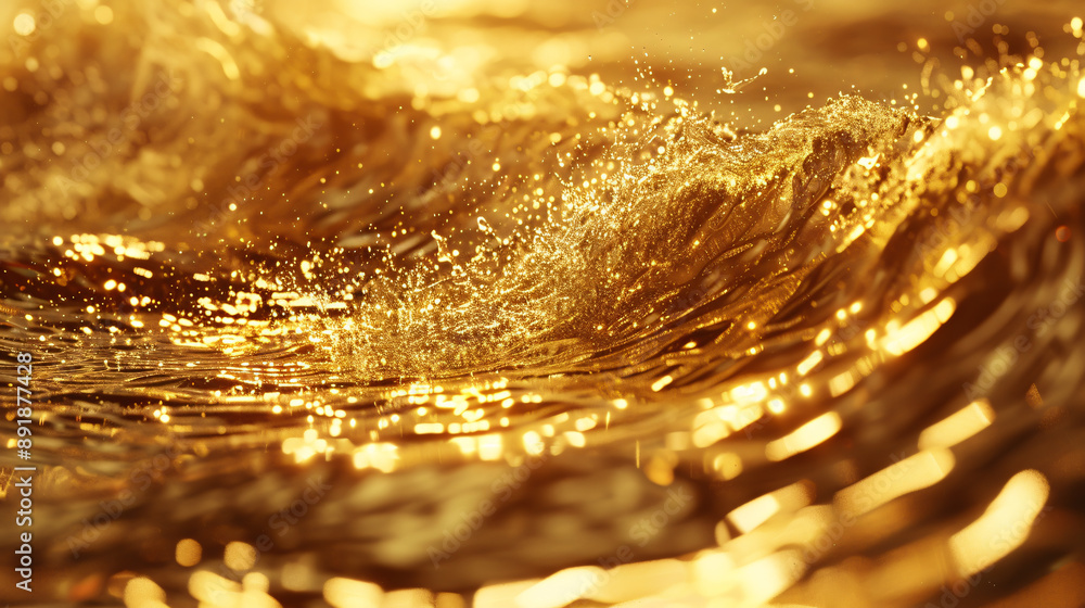 Gold background Wave motion Gold background Wave motion
