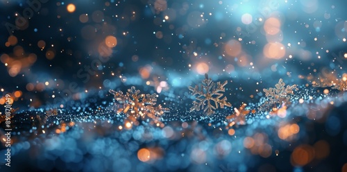 Sparkling Snowflake In Winter