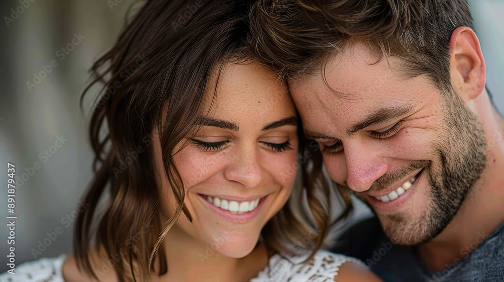A joyful couple sharing a moment of love and laughter, exuding warmth and connection in a beautiful outdoor setting. A joyful couple sharing a moment of love and laughter, exuding warmth and connection in a beautiful outdoor setting.