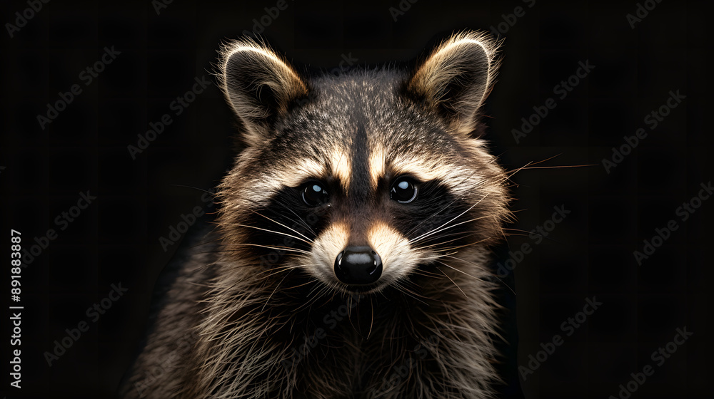 portrait of a raccoon portrait of a raccoon