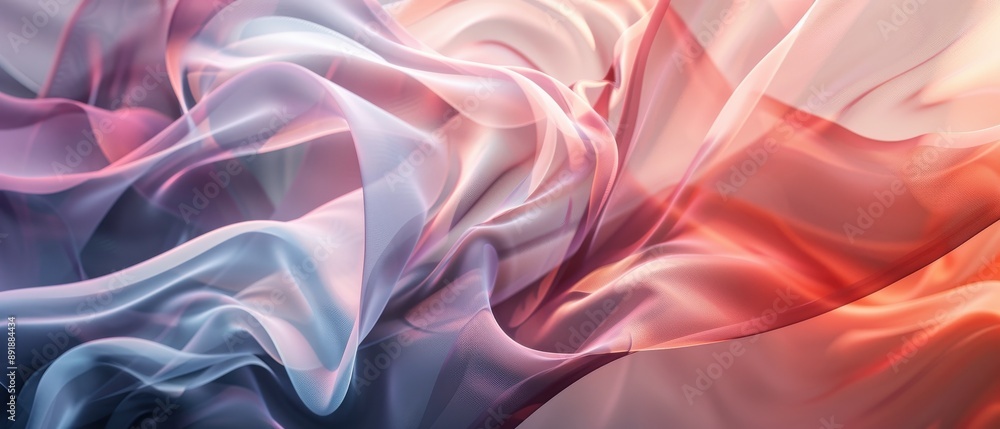 Fototapeta premium A colorful piece of fabric with a pink and blue swirl