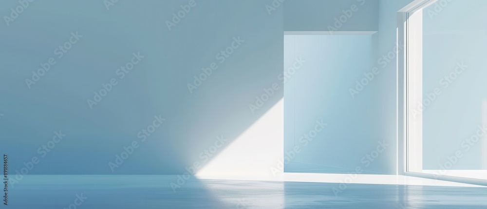 A room with a white wall and a window A room with a white wall and a window