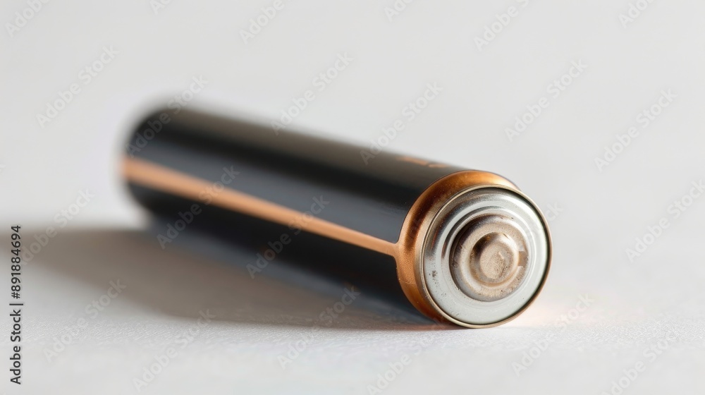 Close up of Alkaline AA Battery on White Background Close up of Alkaline AA Battery on White Background