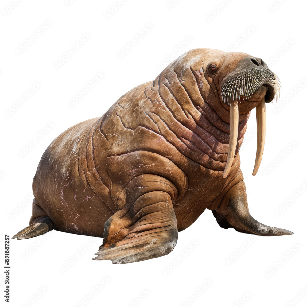 Fototapeta premium Photo of Walrus isolated on transparent background