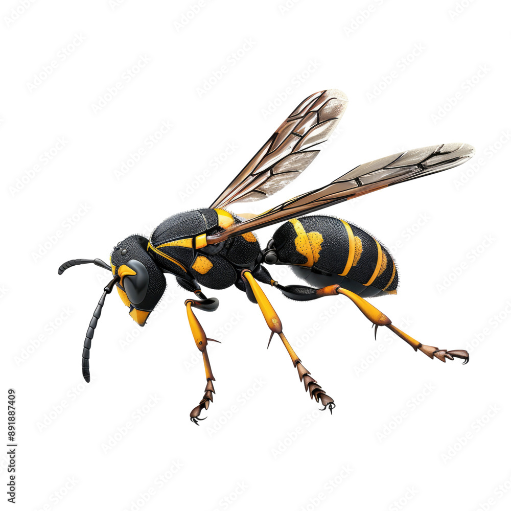 Photo of Wasp isolated on transparent background Photo of Wasp isolated on transparent background